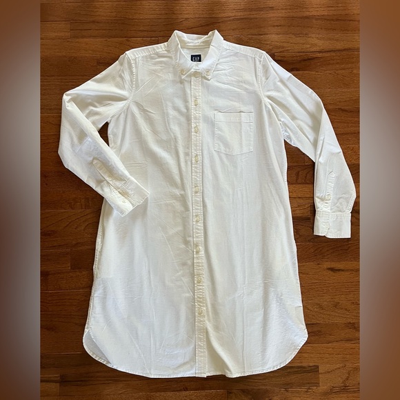 98% Cotton Gap Oxford White Shirt Dress - Picture 7 of 10